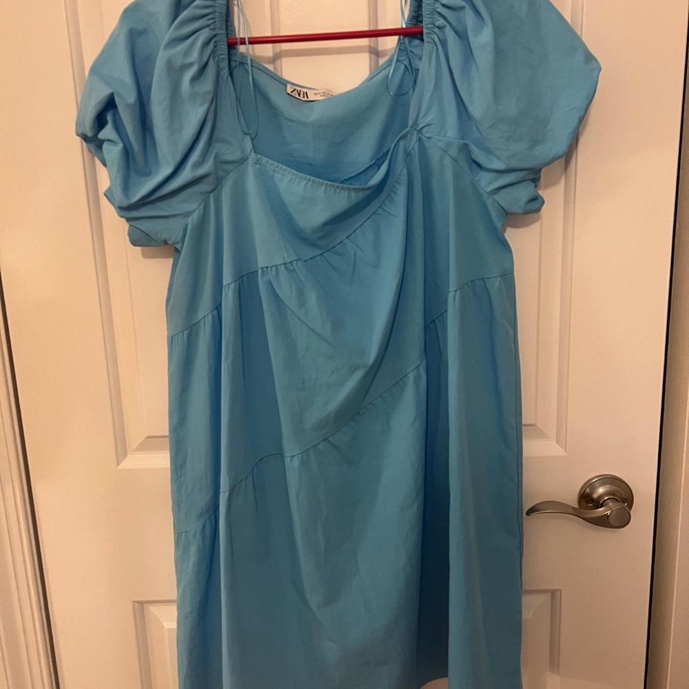 Zara Blue Babydoll Dress
